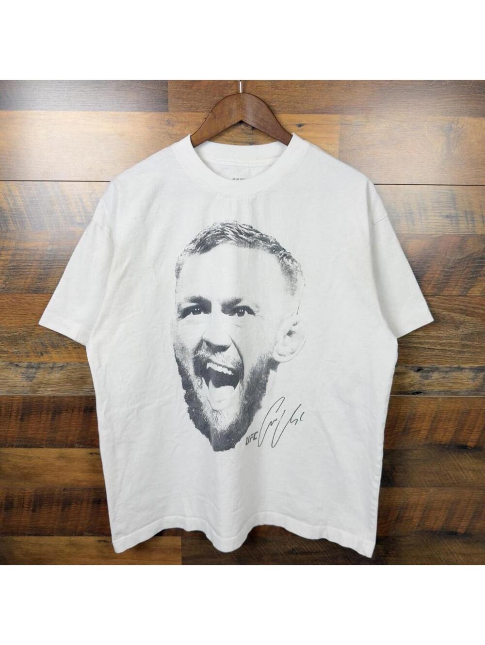UFC Conor McGregor Portrait Graphic T-Shirt White Men’s Large MMA